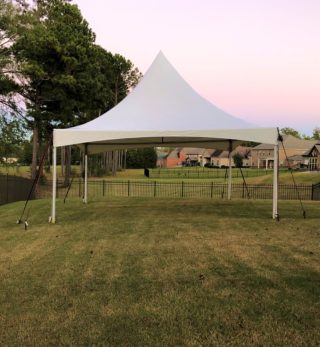 20 x 20 High Peak Tent Installation Hampton GA