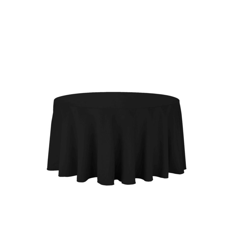 108" Round Black Tablecloth