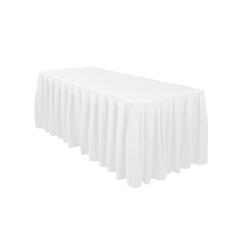 17 Ft White Table Skirt