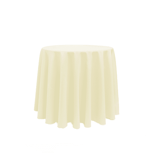 90" Round Ivory Tablecloth