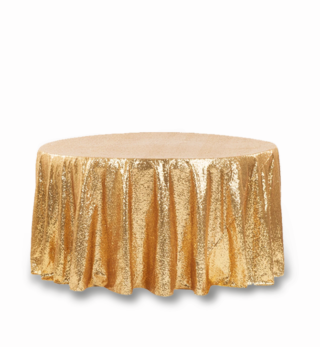 Gold Sequin 120 Round Tablecloth Rentals Atlanta