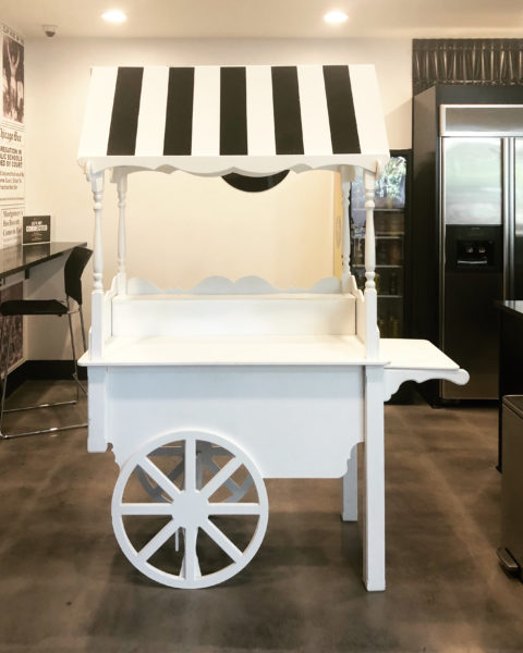 Black and White Canopy Candy Cart Rental Atlanta by Rentalry.com