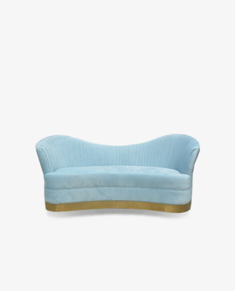 Azure Blue Luxury Baby Shower Sofa Rental