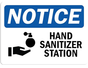 hand sanitizer station