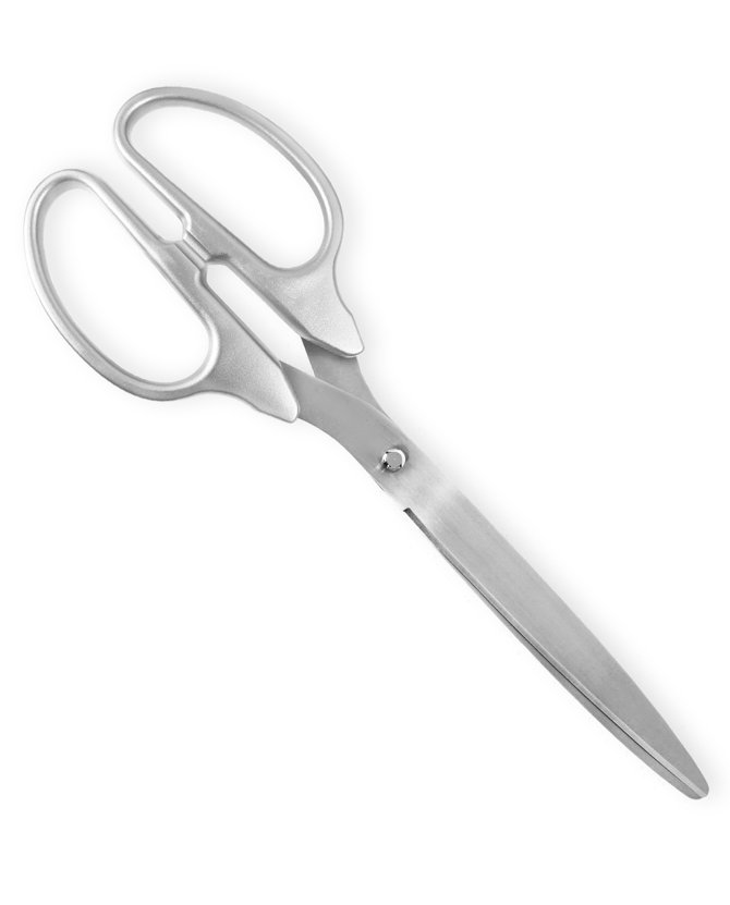 Black Finish Ceremonial Scissors Vertical Display Stand, Chrome Plated Handle Scissors w/ Silver Plate