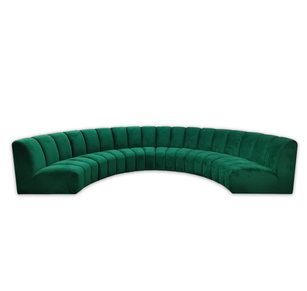 Emerald Green Infinity Sectional Sofa Rentals by Rentalry Luxe Event Rental Atlanta